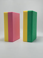 two-tone color with none printed yoga block