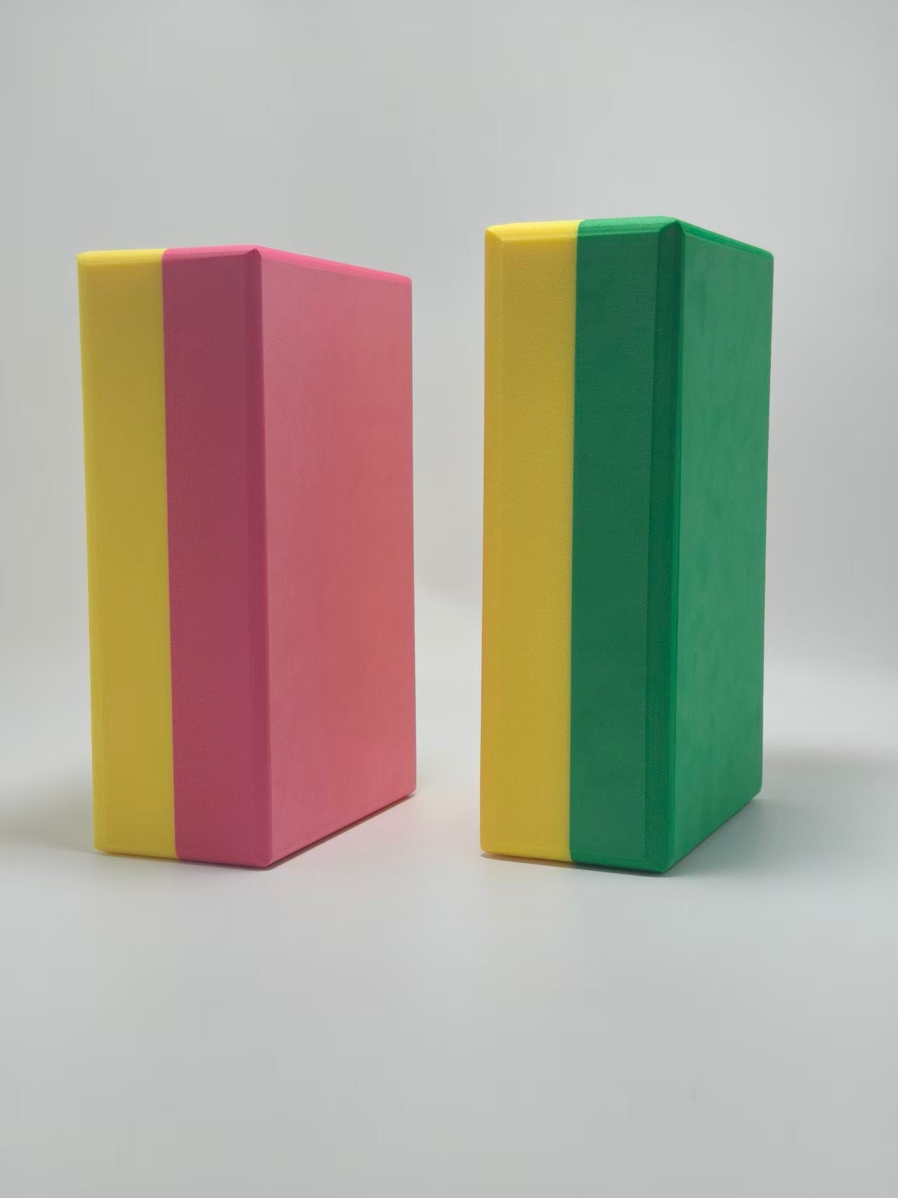 two-tone color with none printed yoga block